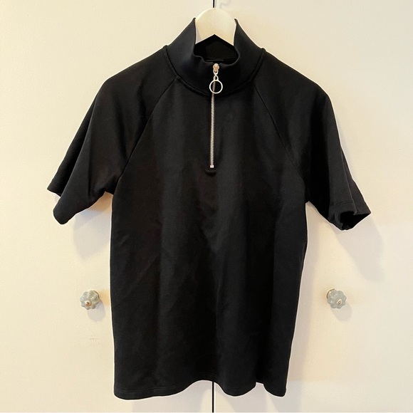 H&M mock neck zipper sweatshirt - Picture 2 of 4